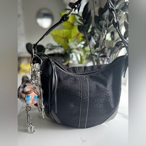 Coach Signature Hobo Black Shoulder Bag #2158